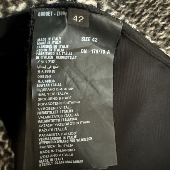 Prada Womens Flare A-Line Gray Wool Tweed Skirt Size US 6/ IT 42 Classic Preppy - Picture 6 of 8